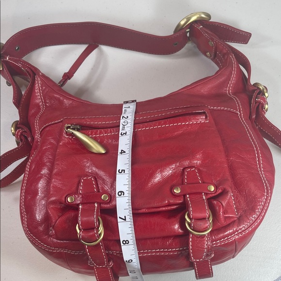 Francesco Biasia Red Leather Hobo Bag - Picture 8 of 13